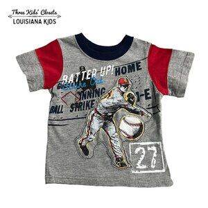 Boyz Wear By Nanette 2T Baseball Appliqué Shirt